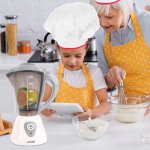 MalPlay Detský mixér s ovocím a svetelnými efektmi 23 cm, biely