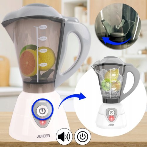 MalPlay Detský mixér s ovocím a svetelnými efektmi 23 cm, biely