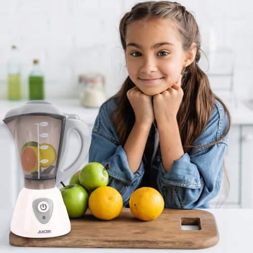 MalPlay Detský mixér s ovocím a svetelnými efektmi 23 cm, biely