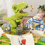 MalPlay Dinosauří vajíčko se závodní dráhou s katapultem, 2 v 1