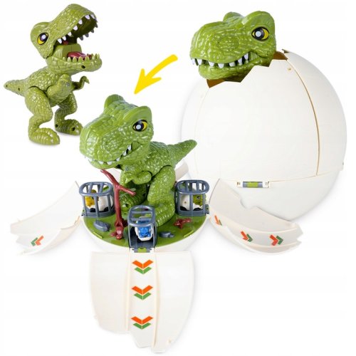 MalPlay Dinosauří vajíčko se závodní dráhou s katapultem, 2 v 1