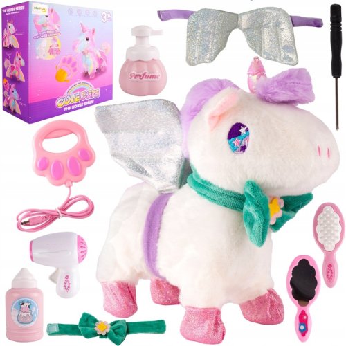 MalPlay Interaktivní plyšový jednorožec na vodítku s příslušenstvím 