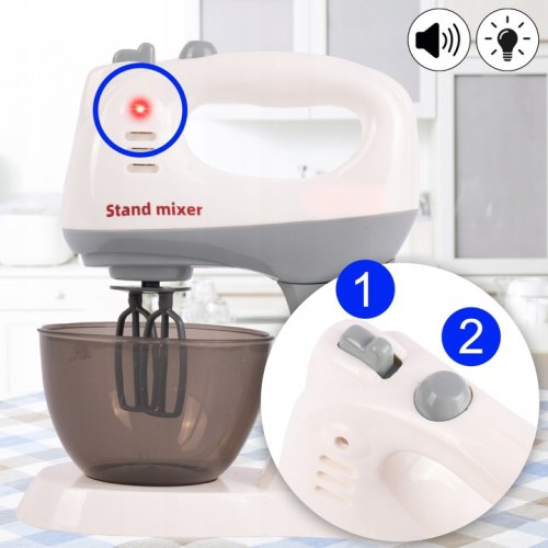 MalPlay Dětský kuchyňský mixér na baterie se světlem a zvukem, bílý