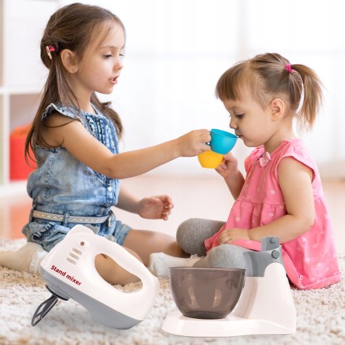 MalPlay Dětský kuchyňský mixér na baterie se světlem a zvukem, bílý