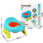Prenosný nočník MalPlay Tourist, nástavec na WC a misa 3 v 1