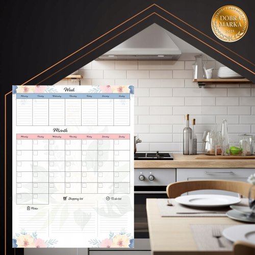 Ruhhy 26716 Magnetický plánovač na lednici 60x45 cm s fixem