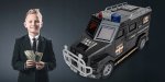 MalPlay Detská pokladnička do auta na ukladanie peňazí pomocou hesla a odtlačku prsta