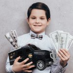 MalPlay Detská pokladnička do auta na ukladanie peňazí pomocou hesla a odtlačku prsta