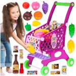 MalPlay Detský vozík na potraviny, ružový