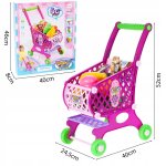 MalPlay Detský vozík na potraviny, ružový