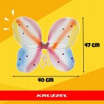 Kruzzel 26742 Karnevalový kostým motýl 3 - 10 let, 6-dílný 