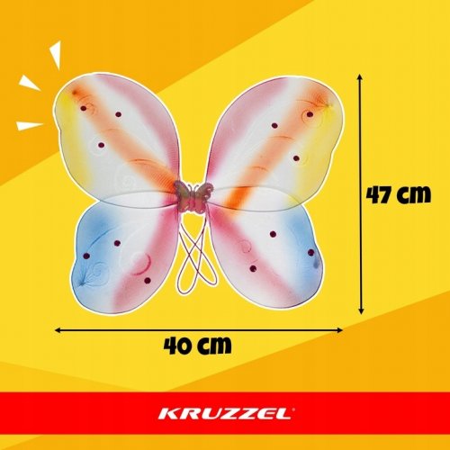 Kruzzel 26742 Karnevalový kostým motýl 3 - 10 let, 6-dílný 