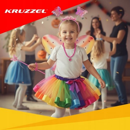 Kruzzel 26742 Karnevalový kostým motýl 3 - 10 let, 6-dílný 