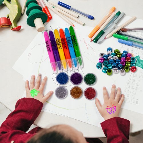 MalPlay Dětské tetování a malování vlasů Tattoo Hair Chalk