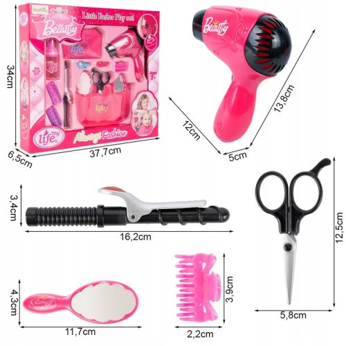 MalPlay Dětská sada malá kadeřnice – My Life Beauty Set