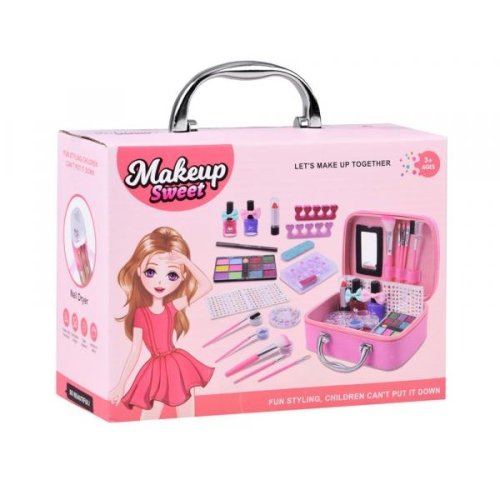 MalPlay Detský make-up v puzdre s lampou na nechty