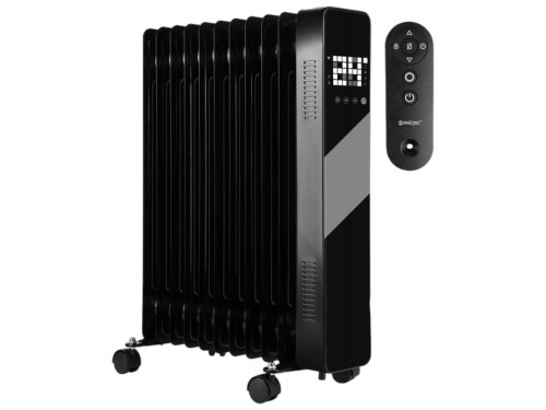 MalTec Olejový radiátor s WiFi, ProOil 2500 W, 11 žeber, černý