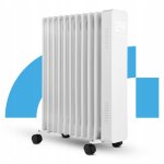 MalTec Olejový radiátor s WiFi, ProOil 2500 W, 11 žeber, bílý