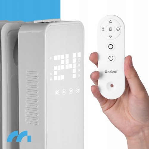 MalTec Olejový radiátor s WiFi, ProOil 2500 W, 11 žeber, bílý