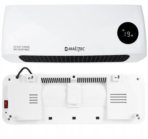 MalTec PT3800Wt Nástenný teplovzdušný ventilátor, 2000 W, biely