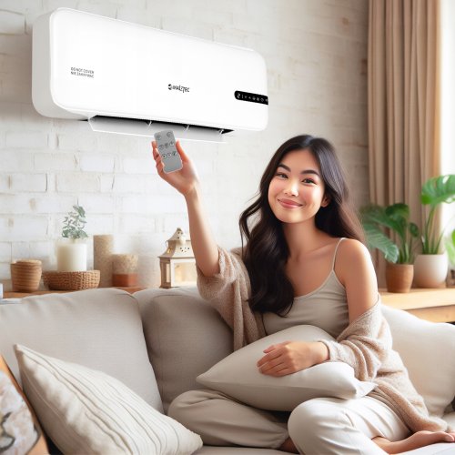 MalTec PT4000Wt Nástěnný teplovzdušný ventilátor, 2000 W, bílá   