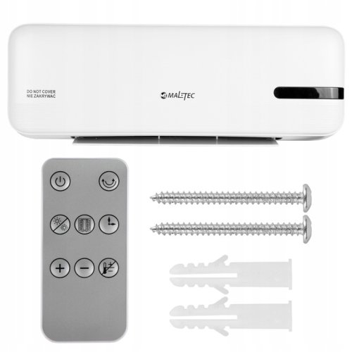 MalTec PT4000Wt Nástěnný teplovzdušný ventilátor, 2000 W, bílá   