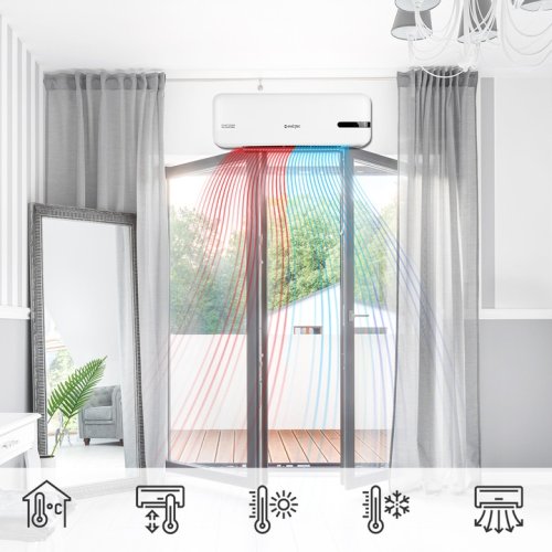 MalTec PT4000Wt Nástěnný teplovzdušný ventilátor, 2000 W, bílá   