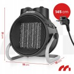 MalTec Teplovzdušný ventilátor PTC Inferno 4000, 2 kW, čierny