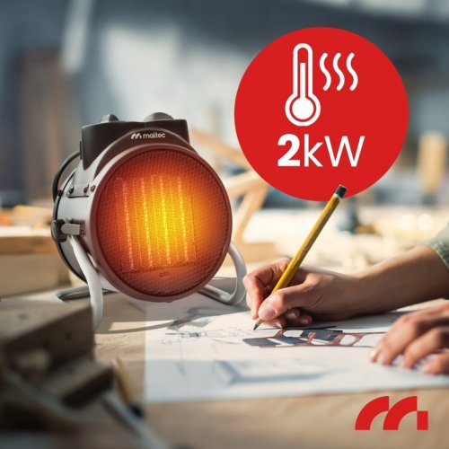 MalTec Teplovzdušný ventilátor PTC Inferno 4000, 2 kW, čierny