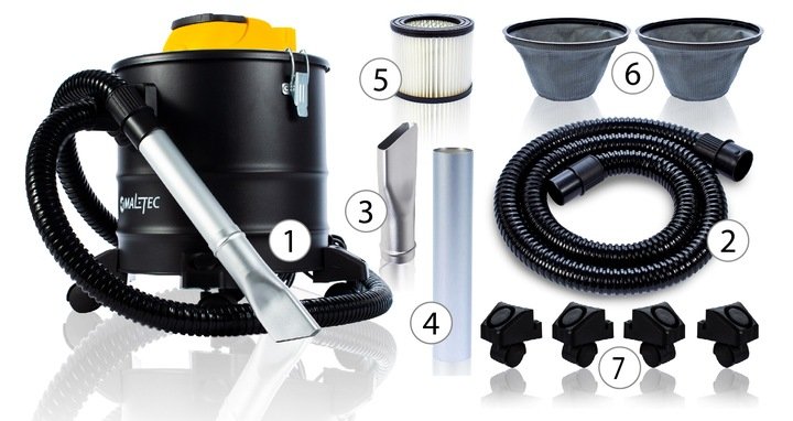 MalTec ML1800-ASH Průmyslový vysavač popela s HEPA filtrem, 18L