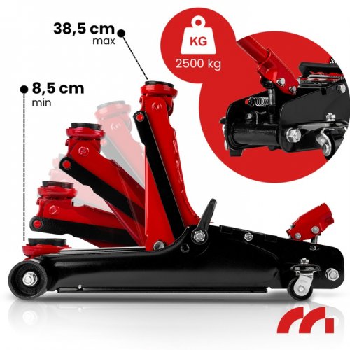 MalTec Hydraulický nízkoprofilový zvedák (hever) 385mm, 2,5T