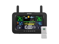 MalTec Meteorologická stanice s barevným displejem, černá 