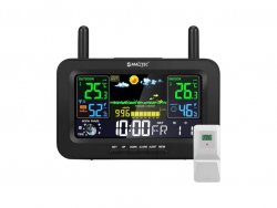 MalTec Meteorologická stanice s barevným displejem, černá 