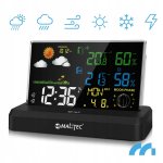 MalTec Meteostanica s farebným displejom, bezdrôtová, čierna