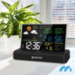 MalTec Meteostanica s farebným displejom, bezdrôtová, čierna