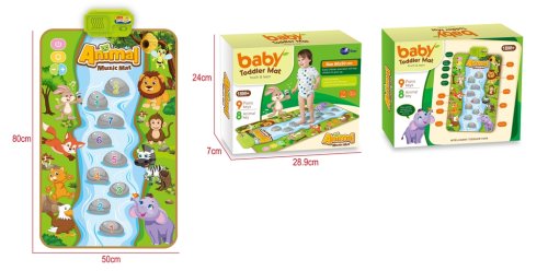 KIK KX2932 Hudební podložka Animal Music Mat 80 x 50 cm