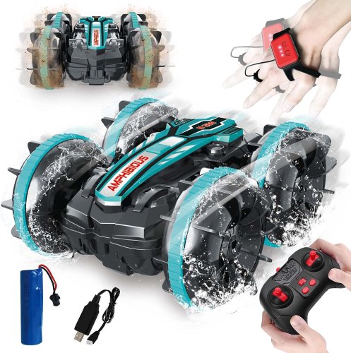 KIK KX2924 Obojživelné RC auto ovládané gestami Amphibious 1 : 16, 4x4, 360°, 2,4 GHz, 3,7 V