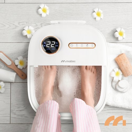 MalTec Hydromasážní přístroj na nohy PRO-Hydro 500W, skládací, bílý