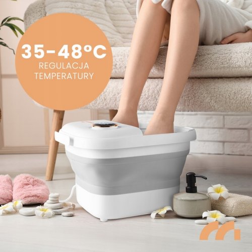 MalTec Hydromasážní přístroj na nohy PRO-Hydro 500W, skládací, bílý
