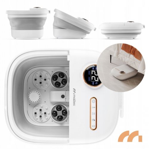 MalTec Hydromasážní přístroj na nohy PRO-Hydro 500W, skládací, bílý