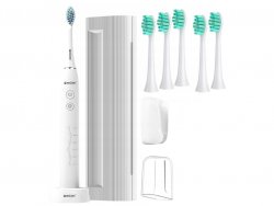 Sonická zubná kefka MalTec Toothie X1, 6 hlavíc, biela
