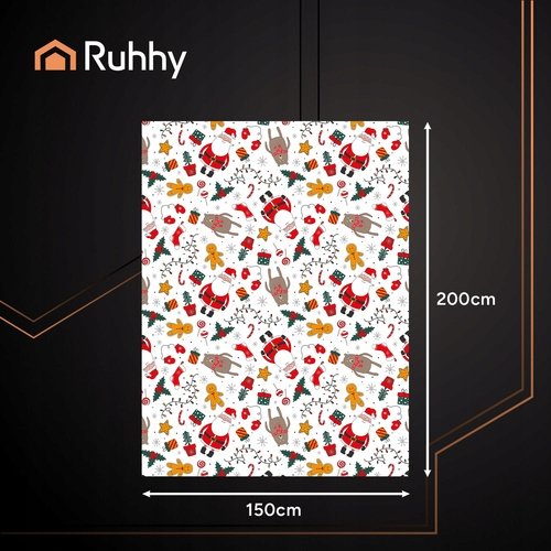 Ruhhy 26608 Deka s vánočním motivem 150 x 200 cm, bílá