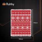 Ruhhy 26610 Deka s vánočním motivem 130 x 170 cm, červená