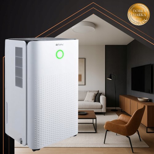 Ruhhy 26498 Odvlhčovač vzduchu Dryzix 500, WiFi, 200 W, 2000 ml, bílá
