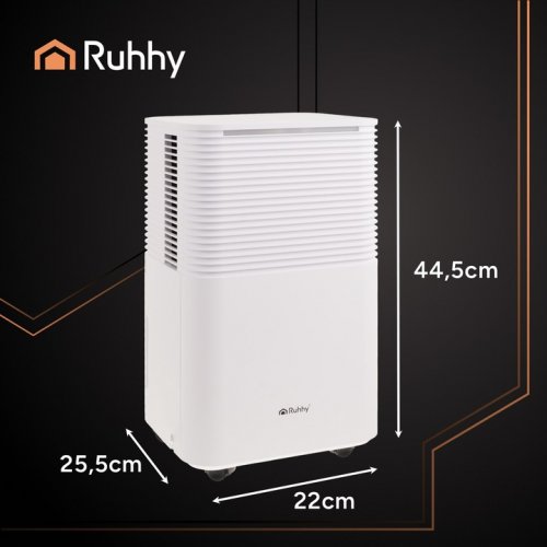 Ruhhy 26498 Odvlhčovač vzduchu Dryzix 500, WiFi, 200 W, 2000 ml, bílá