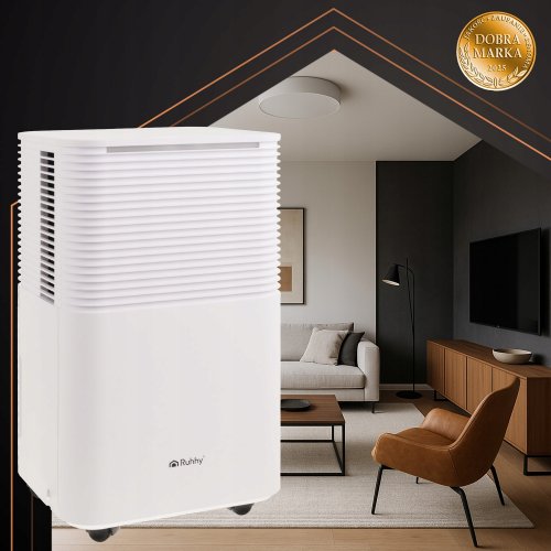 Ruhhy 26498 Odvlhčovač vzduchu Dryzix 500, WiFi, 200 W, 2000 ml, bílá