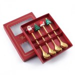 eCa LYZ3 Luxusní vánoční sada lžiček, 4 ks