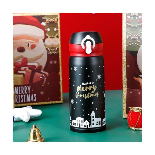 eCa BD39CZ Vianočná termoska 500 ml, čierna