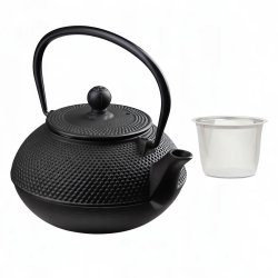 Pronett XJ5906 Liatinový čajník so sitkom 800 ml, čierny