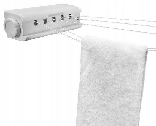 Pronett XJ5926 Samonavíjací sušiak na bielizeň, 5 lán, biely